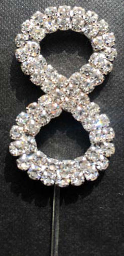 Picture of SILVER DIAMANTE CAKE TOPPER  8